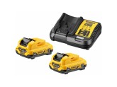 Набор аккумуляторный DEWALT DCK2110L2T, 12 В: дрель-шуруповерт DCD701 + шуруповерт DCF801, с 2 АКБ 3 Ач и ЗУ, в кейсе TSTAK