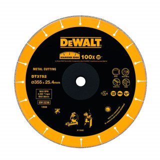 Алмазный круг по металлу DeWALT DT3752, 355 x 25.4 x 1.6, h=3