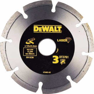 Алмазный круг сегментный по граниту DeWALT DT3761, 125 x 22.2 мм, h=7.5