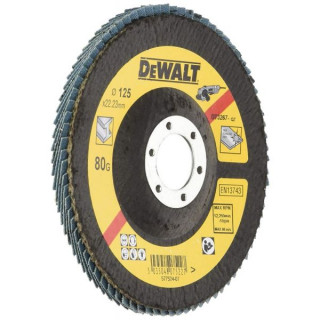 Лепестковый круг 125 x 22.2 мм/ зерно 80 DeWALT EXTREME DT3267