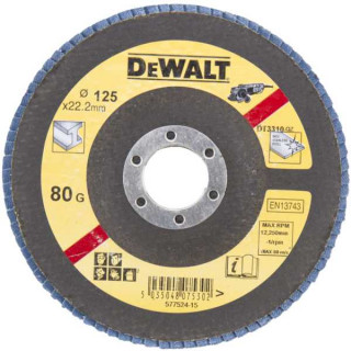 Лепестковый круг 125 x 22.2 мм/ зерно 80 DeWALT EXTREME DT3310