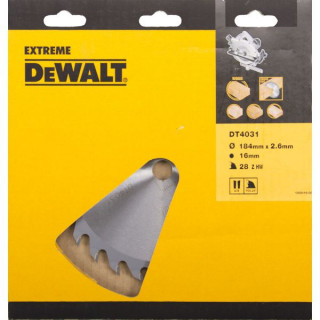 Пильный диск 184/16мм DeWALT EXTREME WORKSHOP DT4031