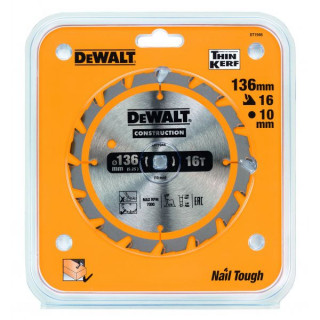 Пильный диск 136/10мм DeWALT CONSTRUCTION DT1946