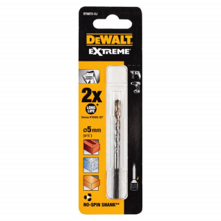 Сверло DeWALT EXTREME DT6672, по бетону и камню с 3 гранным хвостовиком 5 x 85 мм