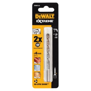 Сверло DeWALT EXTREME DT6675, по бетону и камню с 3 гранным хвостовиком 6 x 100 мм