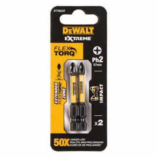 Биты ударные DeWALT DT70532T, IMPACT Torsion, (Ph2, 57 мм, 2 шт.)