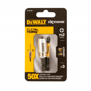 Биты DeWALT DT70536T, FLEXTORQ PH2 57 мм, c магнитным держателем MAGNETIC SCREW LOCK