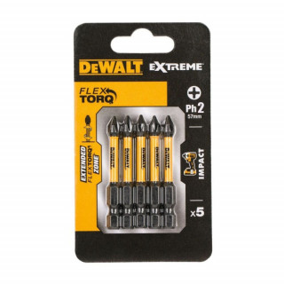 Биты ударные DeWALT DT7998T, IMPACT Torsion, (Ph2, 57 мм, 5 шт.)