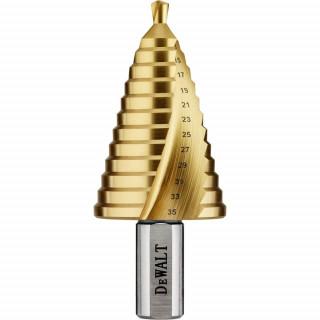 Сверло ступенчатое по металлу DeWALT DT90247, 5-35 мм хвост 12.7 мм