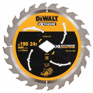Пильный диск DeWALT XR EXTREME RUNTIME DT40270, 190x30мм, 24T