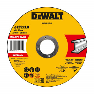 Круг отрезной DeWALT INDUSTRIAL DWA4522IA, по металлу, 125 x 22.2 x 3 мм, тип 27