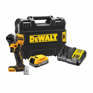 Аккумуляторный импульсный шуруповерт DeWALT, 18 В, 206 Нм, 3800 уд/мин, 3250 об/мин, с АКБ 1.7 АЧ и ЗУ, в кейсе TSTAK, DCF850E1T