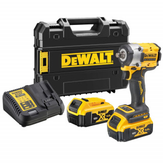 Аккумуляторный бесщеточный гайковерт DeWALT, 18 В, 610 Нм, 2500 об/мин, 3550 уд/мин, с 2 АКБ 5 Ач и ЗУ, в кейсе, DCF921P2T