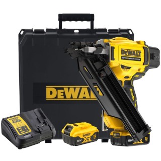 Аккумуляторный гвоздезабивной пистолет DEWALT DCN930P2, 18 В, с 2 АКБ 5 Ач и ЗУ, в кейсе