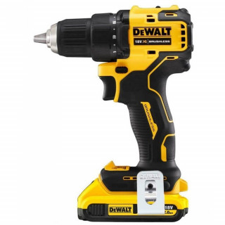 Аккумуляторная бесщеточная дрель-шуруповерт DeWALT, 18 В, 1650 об/мин, с 2 АКБ 2 Ач и ЗУ, в кейсе TSTAK, DCD708D2T