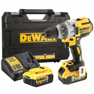 Аккумуляторная бесщеточная дрель-шуруповерт DeWALT, 18 В, 2000 об/мин, с 2 АКБ 5 Ач и ЗУ, в кейсе TSTAK, DCD991P2