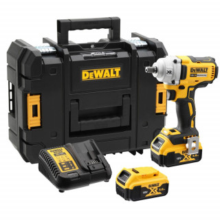 Аккумуляторный бесщеточный гайковерт DeWALT, 18 В, 447 Нм, 2000 об/мин, 3100 уд/мин, с 2 АКБ 5 Ач и ЗУ, в кейсе TSTAK, DCF894P2