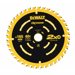 Пильный диск DeWALT EXTREME DT10640, 165/20 мм.