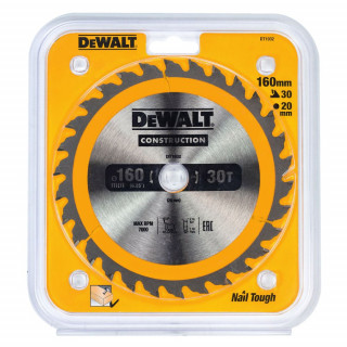 Пильный диск DeWALT CONSTRUCTION DT1932, 160/20 мм.