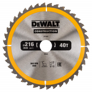 Пильный диск DeWALT CONSTRUCT DT1953, 216/30 мм.