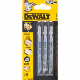 Пилка для лобзика DeWALT EXTREME PRECISION CUT DT2219, по дереву биметаллическая, BiM, 100 x 75 x 2.5 x 40 мм, T101BRF, 3 шт.