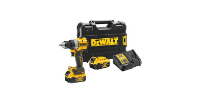 Аккумуляторная ударная бесщеточная дрель-шуруповерт DeWALT, 18 В, 2000 об/мин, 34000 уд/мин, с 2 АКБ 5 Ач и ЗУ, в кейсе TSTAK, DCD805P2T