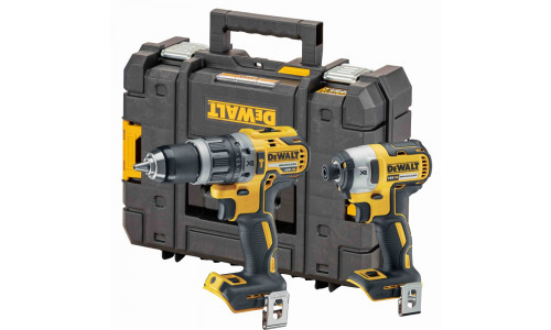 Набор электроинструмента DEWALT DCK266NT, 18 В: ударная дрель-шуруповерт DCD796 и ударный шуруповерт DCF887, без АКБ и ЗУ, в кейсе TSTAK, (DCK266NT-XJ)