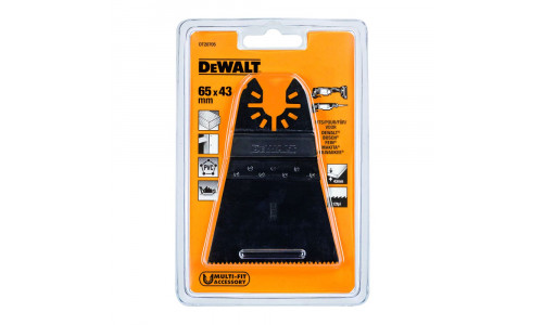 Погружное пильное полотно по дереву для многофункционального инструмента DeWALT DT20705, 43 x 65 мм