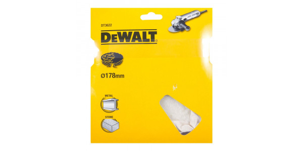 Полировальный колпак, шерстяной, 178мм DeWALT DT3622