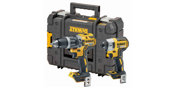Набор электроинструмента DEWALT DCK266NT, 18 В: ударная дрель-шуруповерт DCD796 и ударный шуруповерт DCF887, без АКБ и ЗУ, в кейсе TSTAK, (DCK266NT-XJ)
