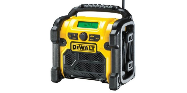 Аккумуляторный радиоприемник DeWALT, 12/18 В, с возможностью работы от сети, без АКБ и ЗУ, DCR020