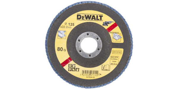 Лепестковый круг 125 x 22.2 мм/ зерно 80 DeWALT EXTREME DT3310