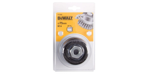 Чашечная щетка пучки витая проволока 75 x 22 мм x M14 DeWALT DT3492-QZ