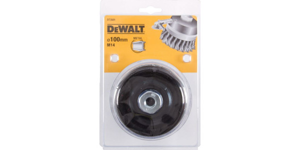 Чашечная щетка DeWALT DT3501, пучки, витая проволока, 100 x 24 мм x 5/8 дюйма