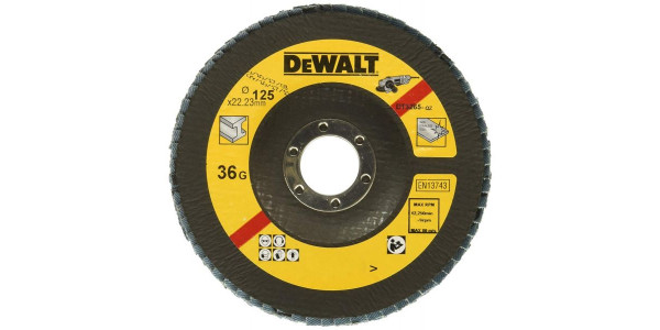 Лепестковый круг EXTREME 125 x 22.2 мм/ зерно 36 DeWALT DT3265