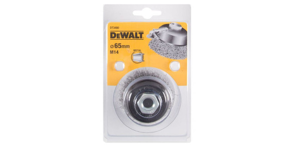 Чашечная щетка витая проволока 65 x 19 мм x M14 DeWALT DT3480-QZ