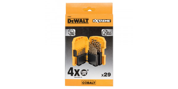 Набор сверл DeWALT HSS-Co DT4957, по металлу COBALT 5%, 1-13, 29 шт.