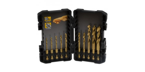 Набор DeWALT DT50050 cверл 10pcs Impact TITANIUM Drill Bit Set