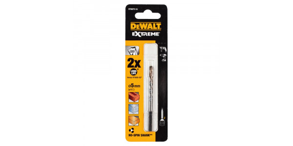 Сверло DeWALT EXTREME DT6672, по бетону и камню с 3 гранным хвостовиком 5 x 85 мм