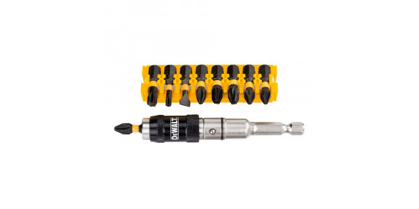 Набор бит DeWALT DT70518T, 25 мм, EXTREME IMPACT TORSION с шарнирным держателем насадок, 10 предметов