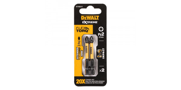 Биты ударные DeWALT IMPACT DT70531T, Torsion Pz2, 57 мм, 2 шт.