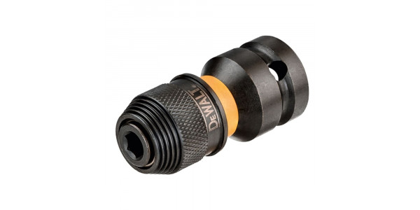 Адаптер для ударного гайковерта внешний квадрат DeWALT DT7508, 1/2 дюйма, – внутренний шестигранник 1/4 дюйма