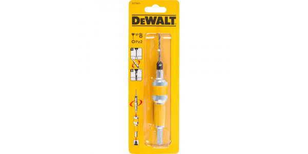 Быстросменный узел DeWALT DT7601, хвостовик, бита Pz2, пилотное сверло с зенкером для шурупов толщиной 4 мм, Flip&Drive