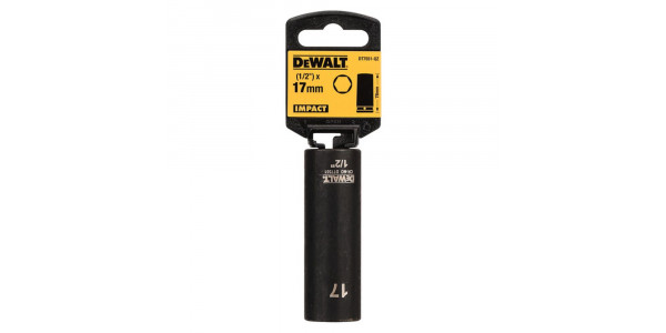 Ударная накидная головка DeWALT DT7551, длинная 17MM 1/2