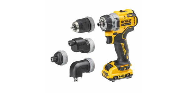 Дрель-шуруповерт DeWALT DCD703L2T 12В XR с набором из 4-х насадок