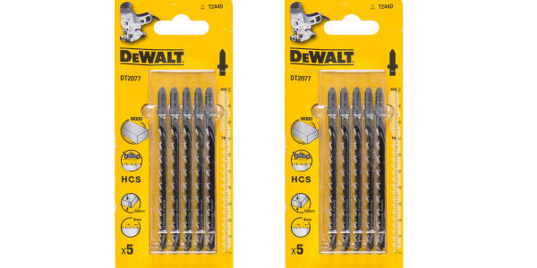Пилка для лобзика 4/100мм DeWALT DT2077 (2шт)