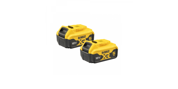 Аккумулятор DeWALT XR, Li-Ion, 18 В, 5 Ач, 2 шт., DCB184P2-XJ