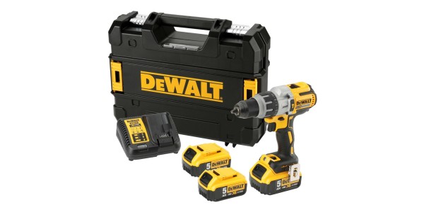 Аккумуляторная дрель-шуруповерт DeWALT DCD996P3, 18 В, с 3 АКБ 5 Ач и ЗУ, в кейсе TSTAK