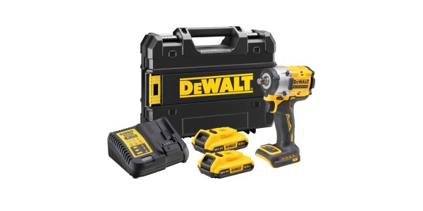 Аккумуляторный гайковерт DeWALT DCF921D2T, 18 В, с 2 АКБ 2 Ач и ЗУ, в кейсе TSTAK