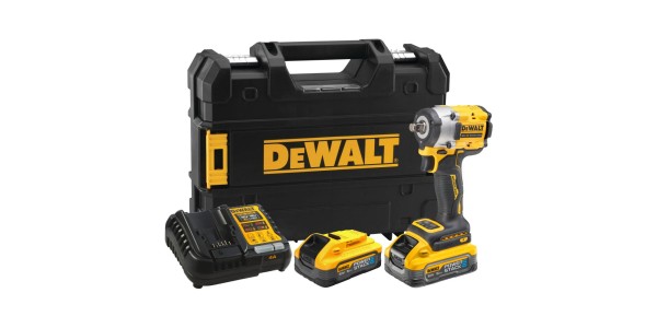Аккумуляторный гайковерт DeWALT DCF921H2T, 18 В, с 2 АКБ 5 Ач и ЗУ, в кейсе TSTAK